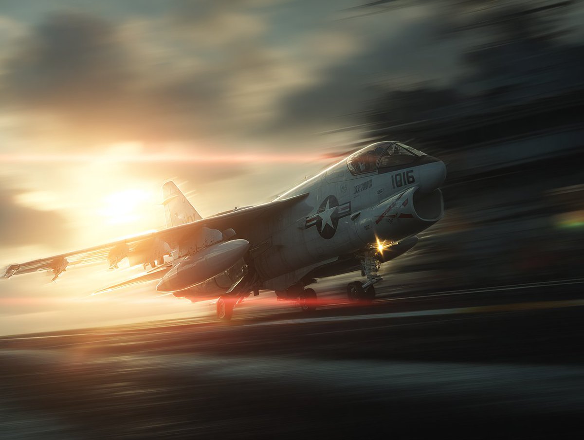 SabamisoTe77033's tweet photo. A-7 Corsair II 失敗作。かなり工夫してみたけど、どれも欠陥がある。比較的ましなのを。#AIart #midjourney #A_7 https://t.co/MTHgGM2evh