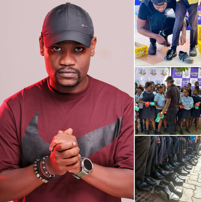 This man donated school shoes to 200 students, this is the most beautiful picture you'll see on the internet today