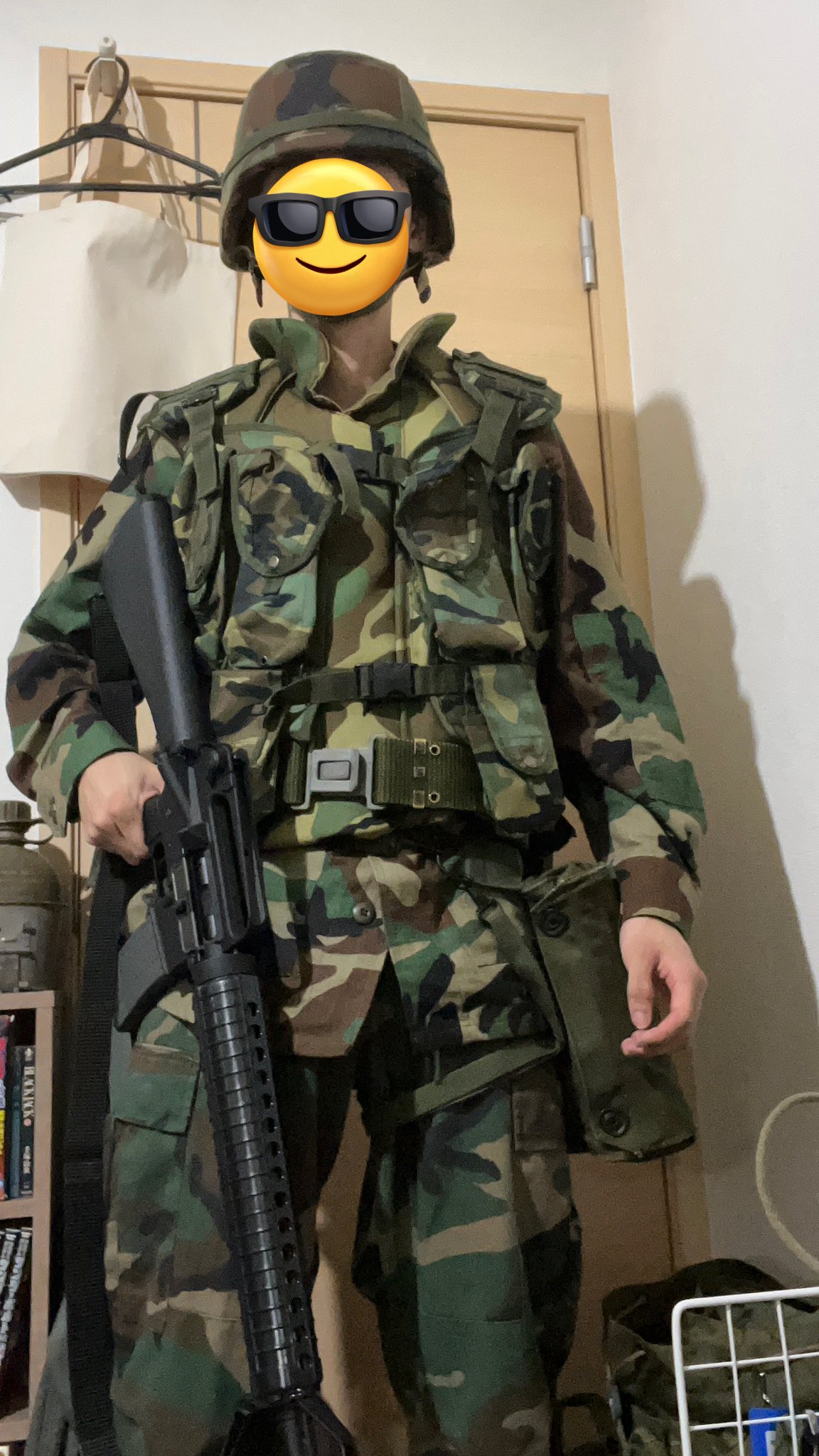 とも　実物　米軍　米兵　個人装備　USARMY　当時物　80〜90s 冷戦時代の現用装備 ～ アメリカ陸軍 ウッドランド迷彩