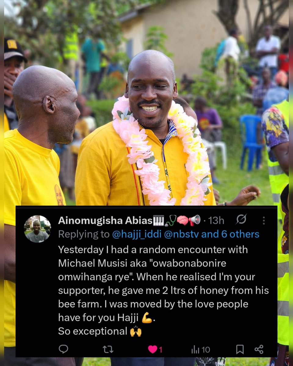 “This isn’t just about votes it’s about vision. When one supporter gifts another, it says something deeper: we’re not just backing a candidate. We’re building a family. One dream, one cause development. 🍯💛
#MoreThanPolitics #BassajjaFamily #SweetForChange #HoneyWithHeart