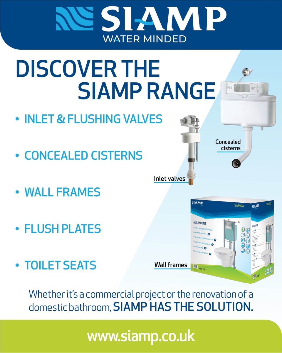 Siamp UK Ltd (@siampuk) on Twitter photo SIAMP has the solution! ๐ช
Whether it's a commercial project or the renovation of a domestic bathroom, we've got you sorted!
Enquire today to learn more! โฌ๏ธ
0161 681 2120
info@siamp.co.uk SIAMP has the solution! ๐ช
Whether it's a commercial project or the renovation of a domestic bathroom, we've got you sorted!
Enquire today to learn more! โฌ๏ธ
0161 681 2120
info@siamp.co.uk