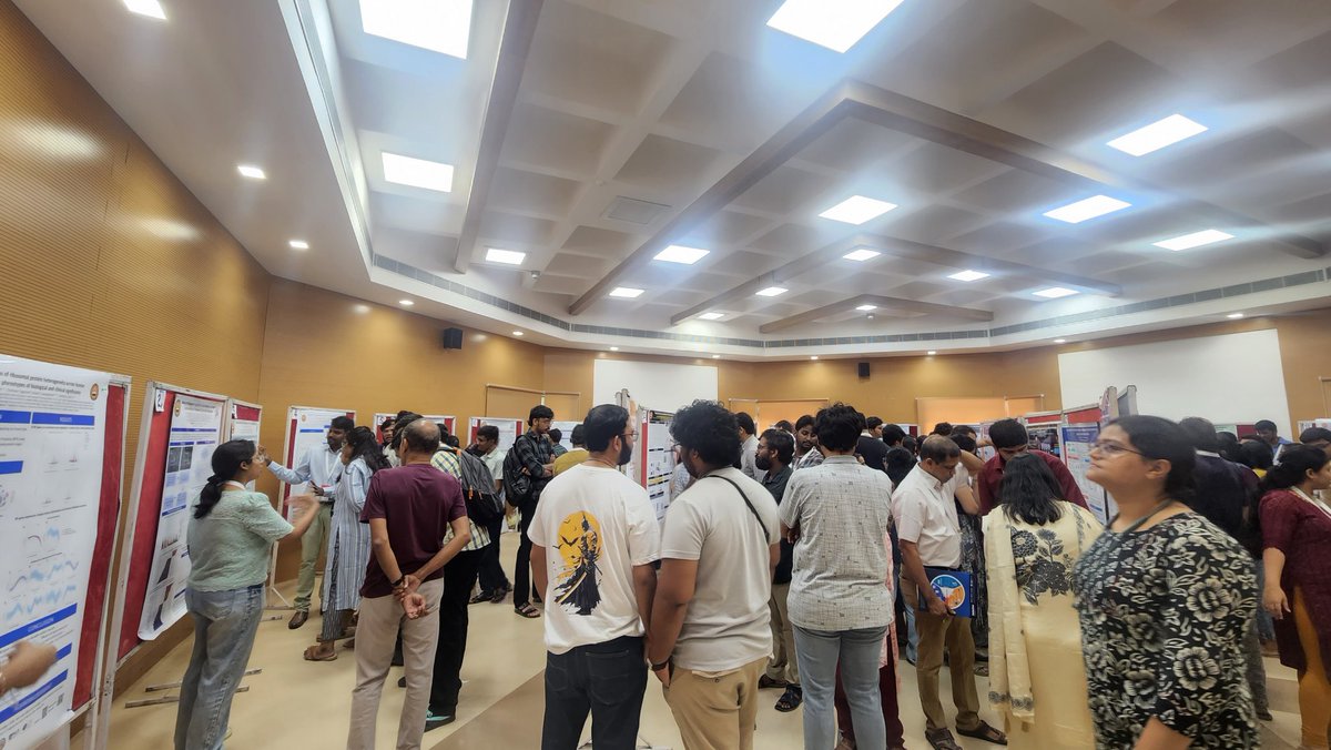 Exciting poster session filled with enthusiastic presenters and engaging scientific discussions.

 <a href="/iitmbt/">Department of Biotechnology IIT Madras</a> #Biomers2025