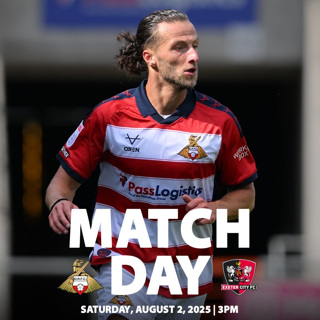 It is so, so good to say this again...

IT'S MATCHDAY

Your champions are back - and we host Exeter City this afternoon.

There's still time to join us at the Eco-Power Stadium

🎟️ ⬇️
tickets.clubdoncaster.co.uk/en-GB/categori…

🔴 #drfc ⚪️