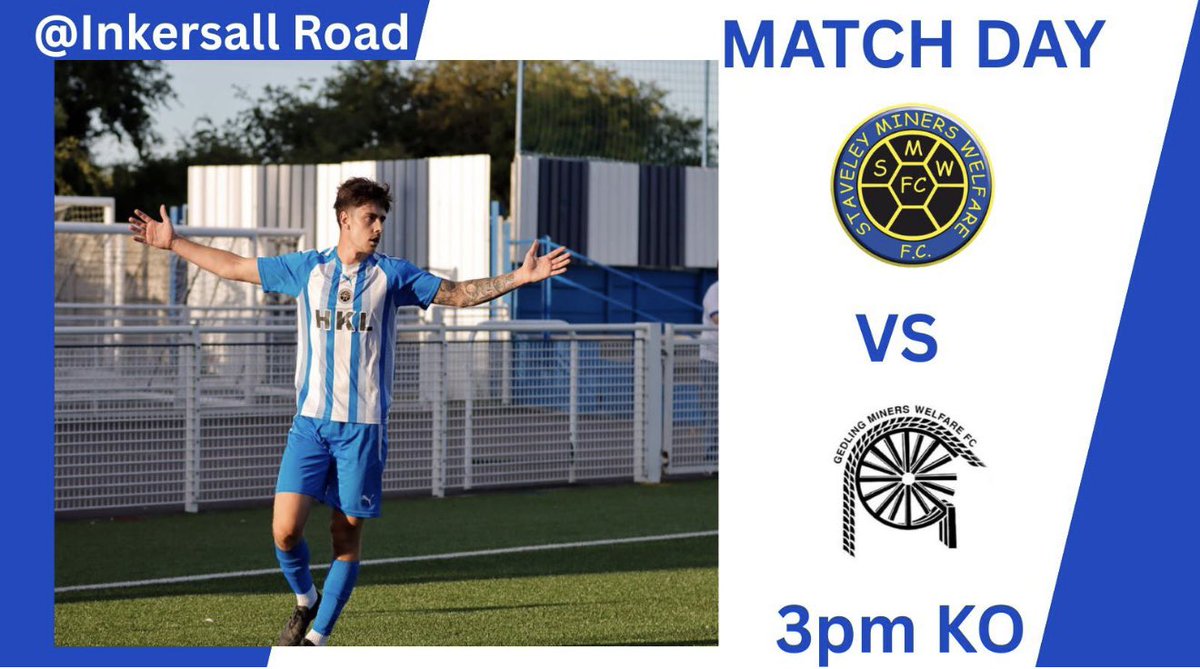 MATCHDAY ⚽️
Today we face early league leaders <a href="/gedling/">Kate Turner</a> at Inkersall road for a 3:00 KO. The boys hope to follow up on the midweek 1-0 win vs Pinxton thanks to a Tom Phipps goal. We hope to see as many Trojans fans down here
£5 Adults ⚪️
£3 Concessions 🔵
KIDSGOFREE