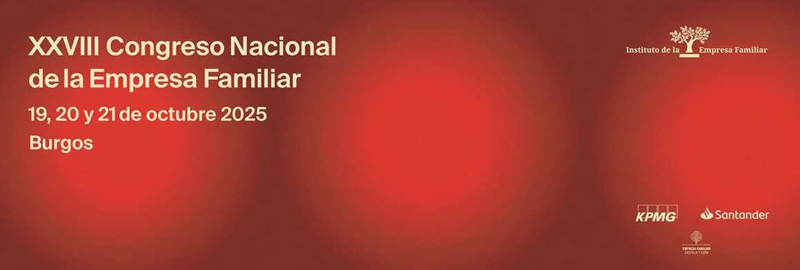 AEFALICANTE (@aefalicante) on Twitter photo 🔵¡El XXVIII Congreso Nacional de la #EmpresaFamiliar, se celebrará el 19 - 21 oct. 2025 en Burgos!
Inscripciones no abiertas, para conocer más acerca del programa y alojamiento, contacta 📩aefa@asociacionaefa.es
#EmpresasFamiliares #Alicante #AsociadosAEFA #AEFA 🔵¡El XXVIII Congreso Nacional de la #EmpresaFamiliar, se celebrará el 19 - 21 oct. 2025 en Burgos!
Inscripciones no abiertas, para conocer más acerca del programa y alojamiento, contacta 📩aefa@asociacionaefa.es
#EmpresasFamiliares #Alicante #AsociadosAEFA #AEFA