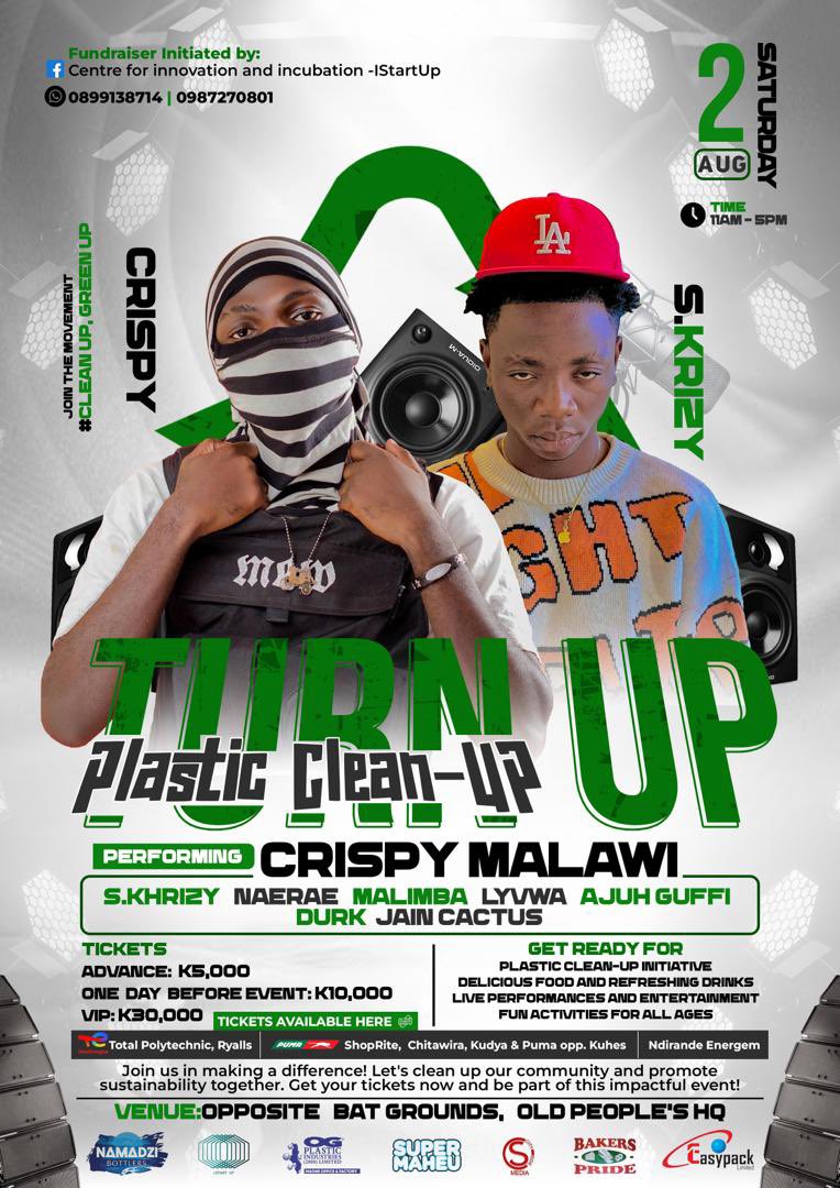 Kenneth03Mw's tweet photo. Today❗️❗️❗️❗️
TURN UP for PLASTIC CLEAN UP
Ticket Prices
5k standard
10k a day before the event
30k VIP
OUTLETS
Total polytechnic
Ryalls
Shoprite
Chitawira
Kudya & Puma opp com
Ndirande Energem
#PlasticCleanUp
#CenterForInnovationAndIncubation https://t.co/kMj0NQifBi