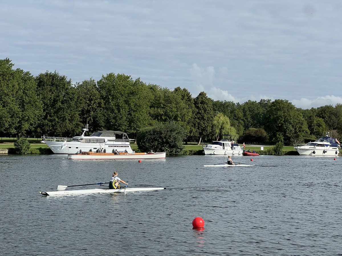 First race of the day, a heat of Band 3 Women’s Single Sculls