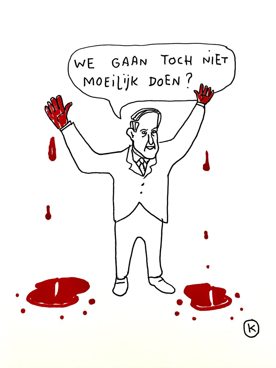 Mijn tekening voor ⁦<a href="/nrc/">NRC</a>⁩ vandaag #Netanyahu