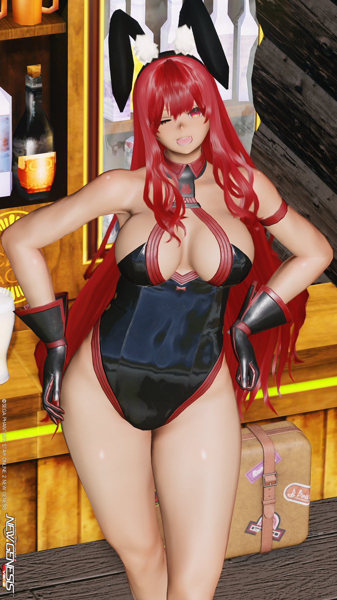 NIKI_NGS's tweet image. お久しぶりですのこんぬづわ！(｀･ω･´)
バニーの日と聞いて…👯‍♀️
SSお休み期間とか言ってられねぇぜ！って事で取り急ぎﾍﾟﾀｰ( '-'  )
 #PSO2NSG
 #PSO2NSG_SS