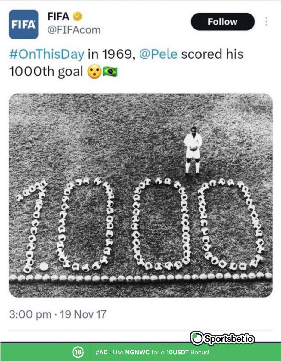The Great Pele actually scored over 1,000 official goals! 😳