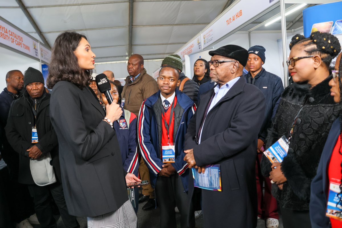 dstigovza's tweet photo. Minister Nzimande spoke to the @SABCNews about the importance of hosting the 2025 National Science Week and why through science we can improve in all aspects of society. Watch stream here: https://t.co/op5kUpoQka #SAASTA #TUT #NationalScienceWeek #NSW2025 #SouthAfrica https://t.co/yxJr4h8o70