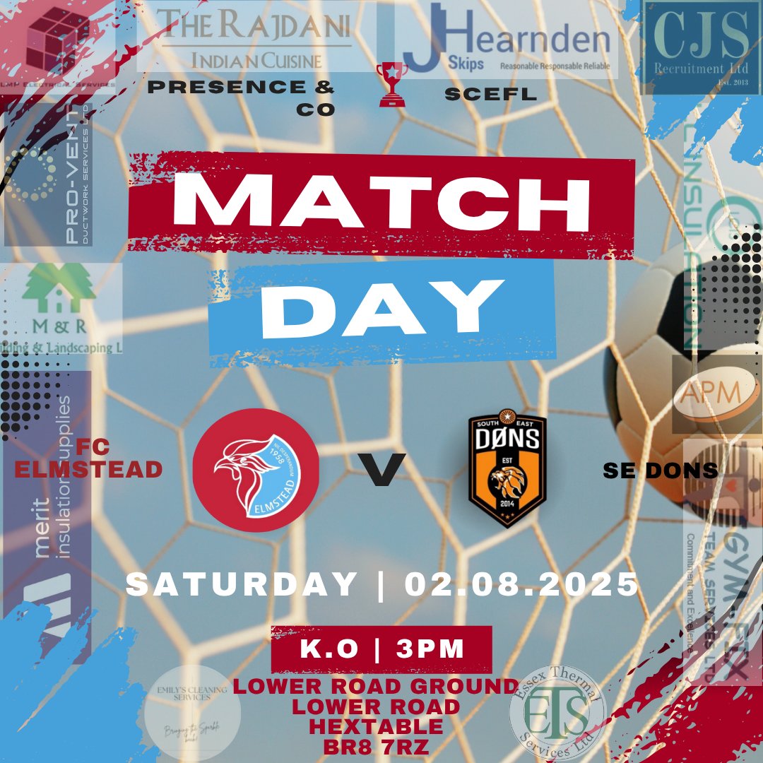 FElmstead's tweet photo. Match day is finally here! ⚽️
Adults-£8
Concessions-£4
Under 16s free.
Paper programmes will be available.
Good luck to the lads! ⚽️
#FORZAELMSTEAD
@SCEFLeague
@brehnchidley
@TheRajdani https://t.co/RZuJzAsaF0