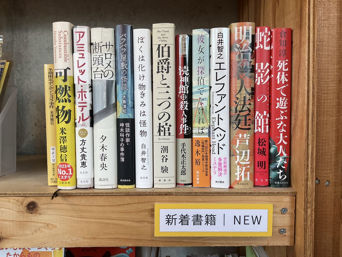 【新入荷】

今日はミステリー小説が多数入荷しました📚
美術書の多い当店ですが、小説も少しお取り扱いがあります。

話題のあの本も…！
ドキドキの夏休みを楽しみましょう⚡️