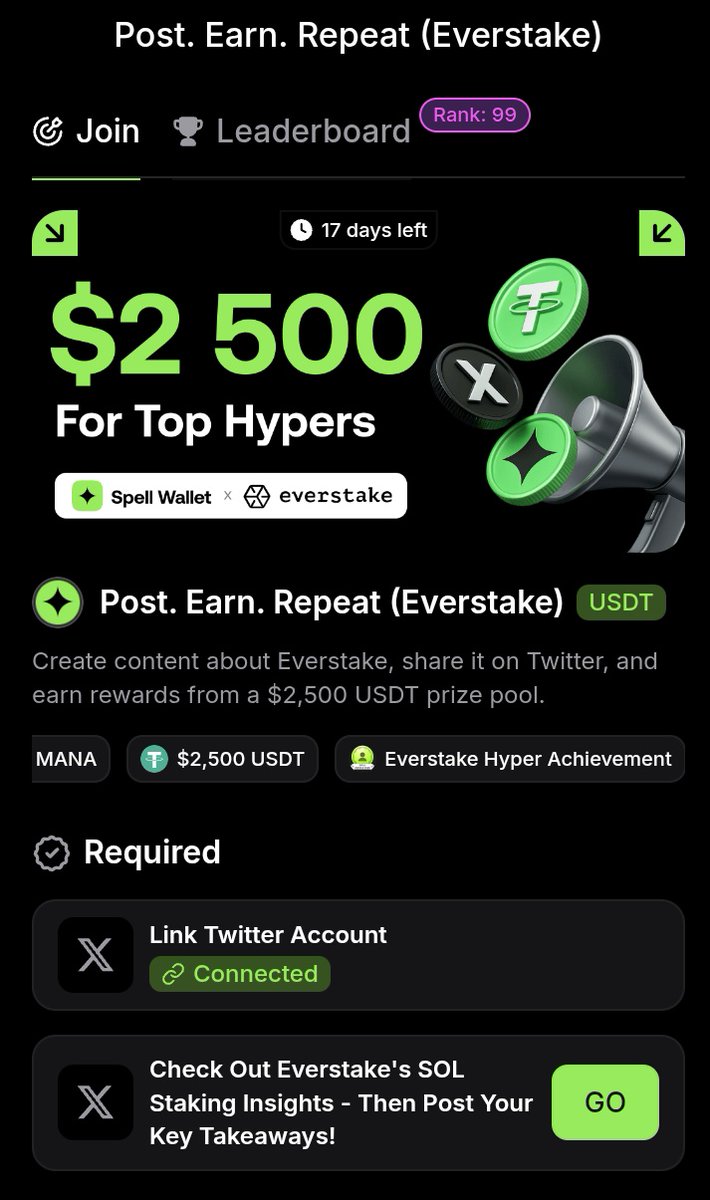 Cantas007's tweet image. SPELLBINDING GIVEAWAY! 🔮✨ Win a Spell Wallet &amp;amp; Epic Everstake Pool rewards to take your crypto journey to the next level! 🚀
Winners announced soon! 🤩 May your crypto future be bright! 💫 #SpellWallet #EverstakePool #CryptoGiveaway #CryptoMagic
@everstake_pool 
@spell_club