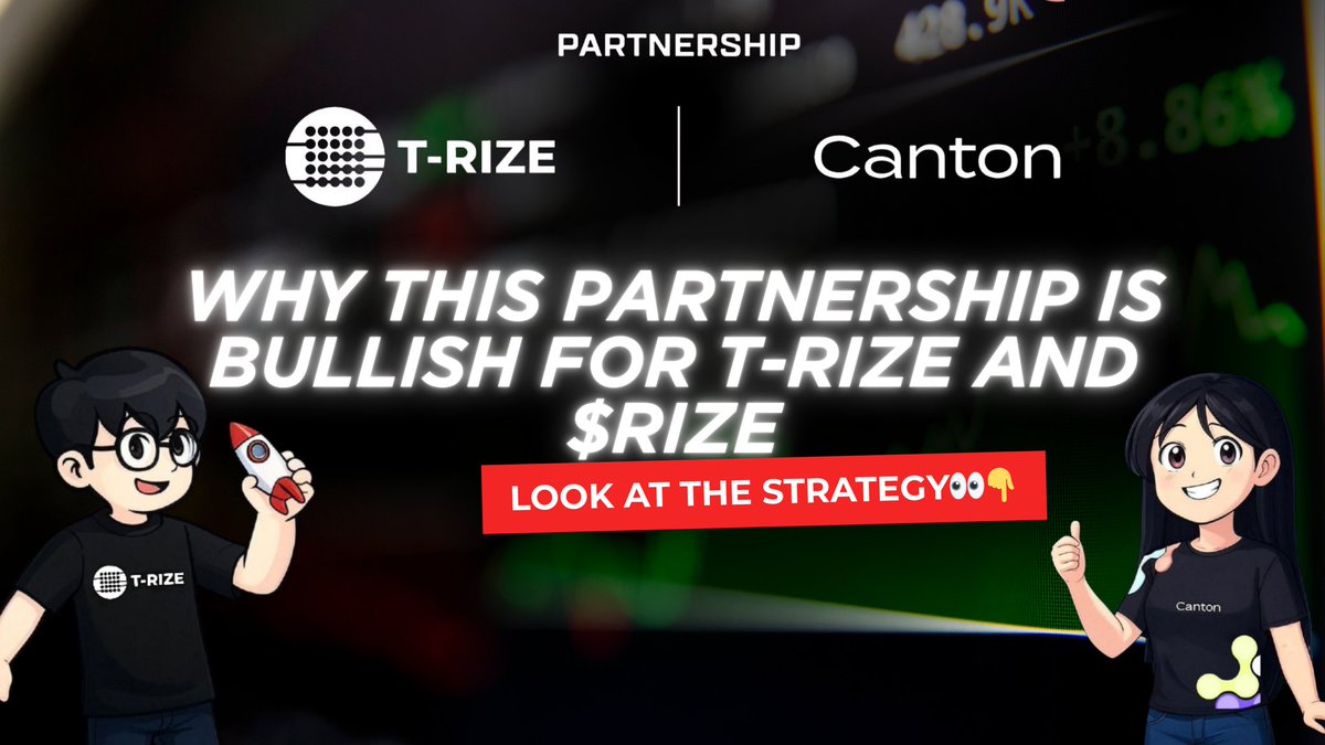 QiRifky's tweet photo. ๐จBREAKING: @trize_io joins the @CantonNetwork as validator and builder!๐๐ฅณ
T-RIZE is here to change THE GAME in Real World Asset(RWA) Tokenization!
Let's see the strategy!!!๐๐
#Threadcontest $Rize #RWA #Base @Bellickkruz @trize_io #CatonNetwork https://t.co/mWkRTZcGRL