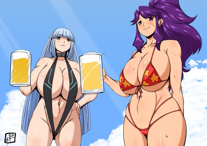 暑いときは美女とビール 