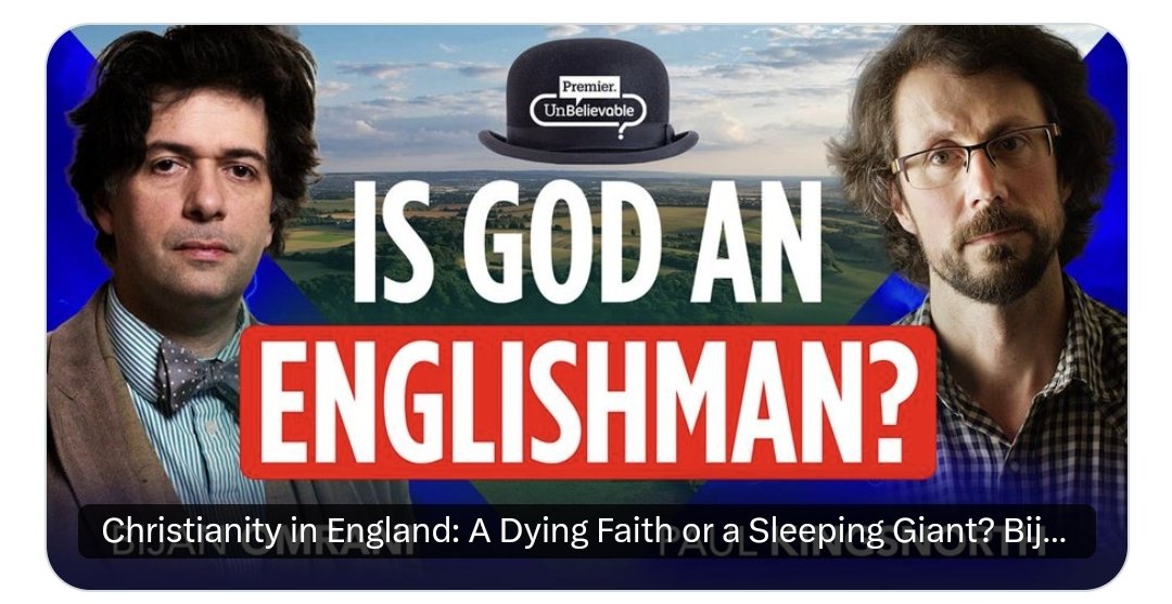 It was a pleasure to join Paul Kingsnorth and <a href="/andykindcomedy/">Andy Kind</a> for this long-form podcast discussion on my book and Christianity in England (link in thread) 1/2