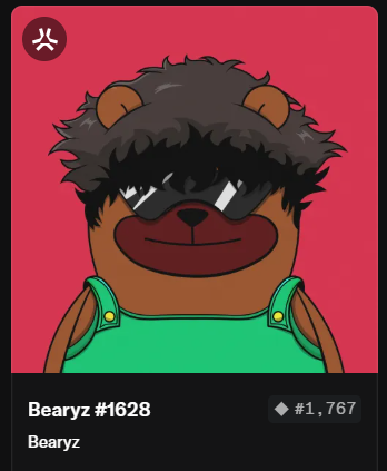 Bao just became the proud owner of NFT number #1628 from @bearycoin
This collection is pure fire and absolutely worth your attention 🐼🔥