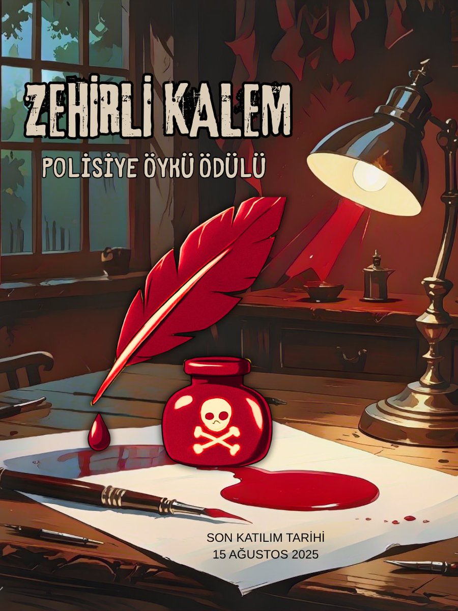 Dedektif Dergi (@dedektifdergi) on Twitter photo Polisiye öykü yazarları, bu fırsatı kaçırmayın!
Altıncı ZEHİRLİ KALEM POLİSİYE ÖYKÜ ÖDÜLÜ'ne siz de katılın!
ŞARTNAME
👇
zehirlikalem.com/yarisma-sartla…
SEÇİCİ KURUL: Emel Aslan, Dilan Yamaç, Günay Gafur, Çağatay Yaşmut, Gencoy Sümer
<a href="/gencoy_sumer/">Gencoy Sümer</a> <a href="/gunaygafur/">Günay Gafur</a> <a href="/CYasmut/">Çağatay Yaşmut</a> <a href="/Emel_Aslannn/">Emel Aslan</a> Polisiye öykü yazarları, bu fırsatı kaçırmayın!
Altıncı ZEHİRLİ KALEM POLİSİYE ÖYKÜ ÖDÜLÜ'ne siz de katılın!
ŞARTNAME
👇
zehirlikalem.com/yarisma-sartla…
SEÇİCİ KURUL: Emel Aslan, Dilan Yamaç, Günay Gafur, Çağatay Yaşmut, Gencoy Sümer
<a href="/gencoy_sumer/">Gencoy Sümer</a> <a href="/gunaygafur/">Günay Gafur</a> <a href="/CYasmut/">Çağatay Yaşmut</a> <a href="/Emel_Aslannn/">Emel Aslan</a>