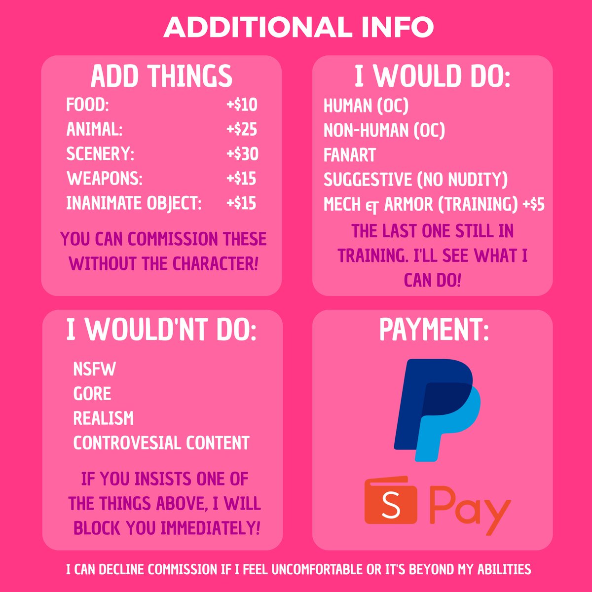 Hello, I'm finally open for commission!

DM me for discussion 

#commissionopen