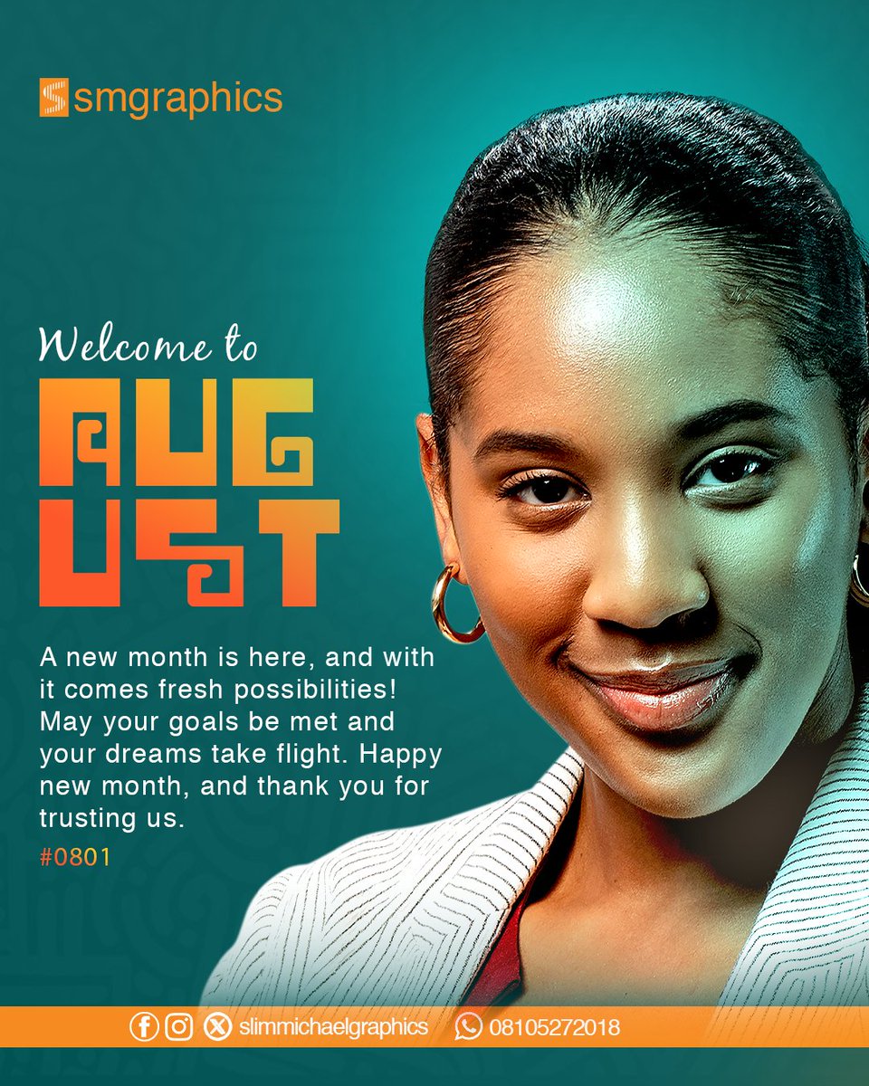 sumerslim's tweet image. Welcome to August

🤗👌❤️

#slimmichaelgraphics #graphicdesign #graphicdesigner  #graphics #advertisement #businessmen #school #idcard  #corporate #trending #viral