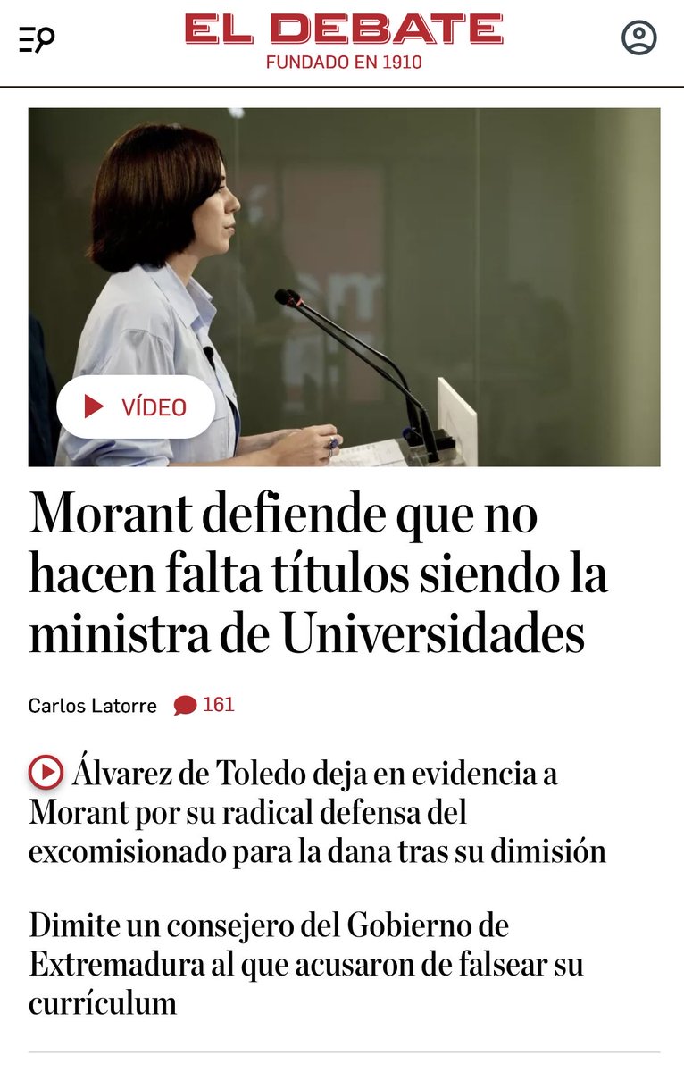 La Ministra que califica de chiringuitos las Universidades Privadas, ahora saca pecho de la gestión de un falsificador. “ No se necesitan títulos, se necesita hoja de servicios” Cuéntanos Ministra cuántos años te costó hacer una carrera de 5 años.