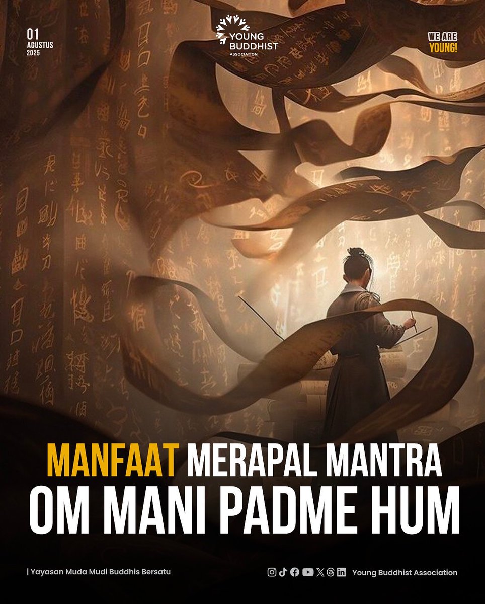 Mantra “Om Mani Padme Hum” artinya “Permata di dalam Teratai”
Simbol bahwa pencerahan lahir dari penderitaan, dan kebijaksanaan bertumbuh dari kehidupan duniawi.

Makna tiap suku kata mantra (6 unsur sucinya):
 • Om – menyucikan tubuh (generosity, ego)
 • Ma – ucapan (etika,