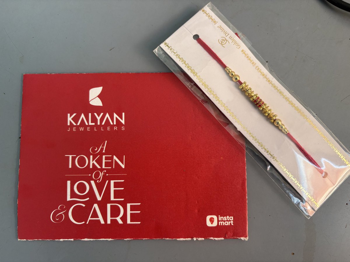 Jay_2613's tweet image. @Swiggy @SwiggyInstamart @KalyanJewellers Thanks to Kalyan Jewellers and Swiggy Instamart for this amazing offer I got sweet Rakhee and a gift voucher of  2100 #KalyanJewellers #Swigg #BlinkitNhaveit