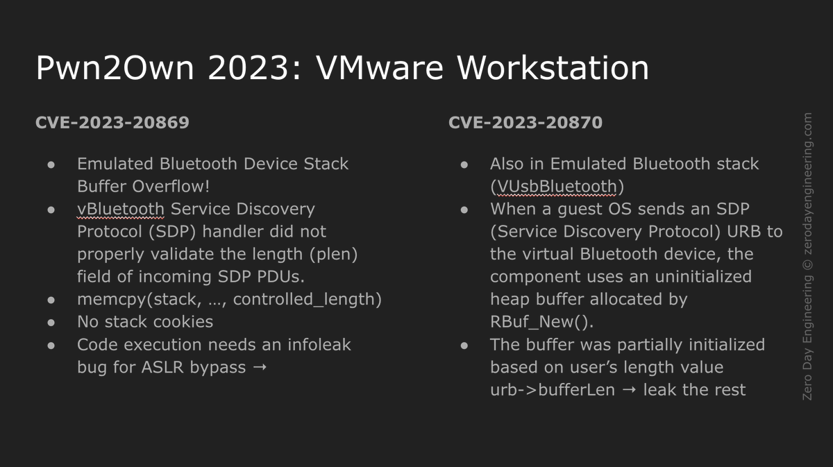 alisaesage's tweet photo. Finalizing a series of lectures updating my Hypervisor Vulnerability Research course on the period 2021-2025

MASSIVE new developments across virtualization hardware technology, hypervisor fuzzing, emergent attacks, and exploit competitions 🔥 @zerodaytraining https://t.co/qv5sBrg1Pt