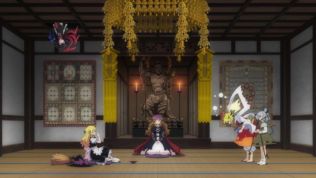 幻想万華鏡・第18話「霊夢暗殺計画の章」より 命蓮寺の本堂にて 魔理沙