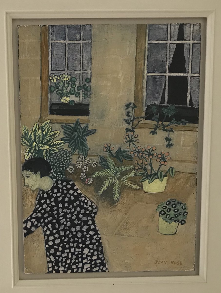 I love the way Jean Rose often painted figures rushing out of her pictures