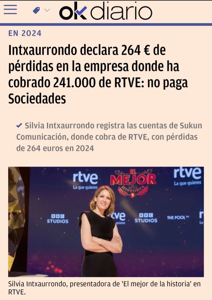 Silvia Intxaurrondo no le sale a pagar a Hacienda y Begoña Gómez directamente no paga.
Pero los malos son Amancio Ortega y Juan Roig que se lo leí a Fonsi en un tweet.