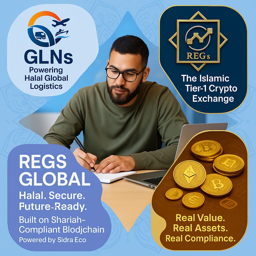 Empowering the future of halal finance and logistics! 🌍💹
From GLNs’ global halal logistics to REGs Global’s Shariah-compliant crypto exchange — built for real value, real assets, and real compliance.
Secure. Ethical. Future-ready.

#GLNsGlobal #REGsGlobal #crypto #SidraFamily