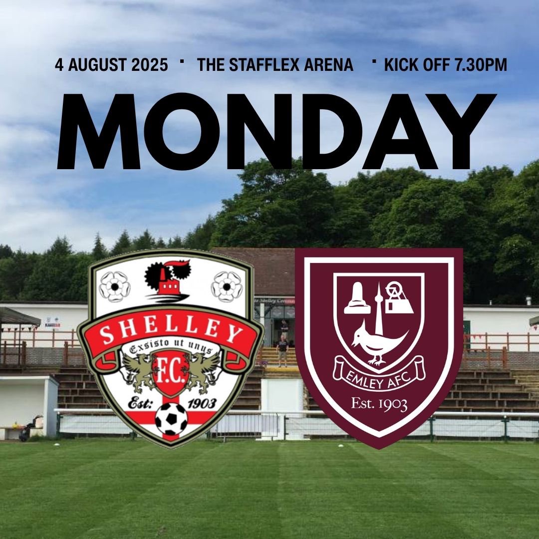 ➡️ Our focus now shifts to Monday as we face another strong side in Emley XI.

Plenty of positives to build on from last night, and lessons to learn too.

🙏All support welcome
⏰7.30pm kick off
📍Stafflex Arena! 

❤️🖤🤍 #ShelleyCFC #PreSeason