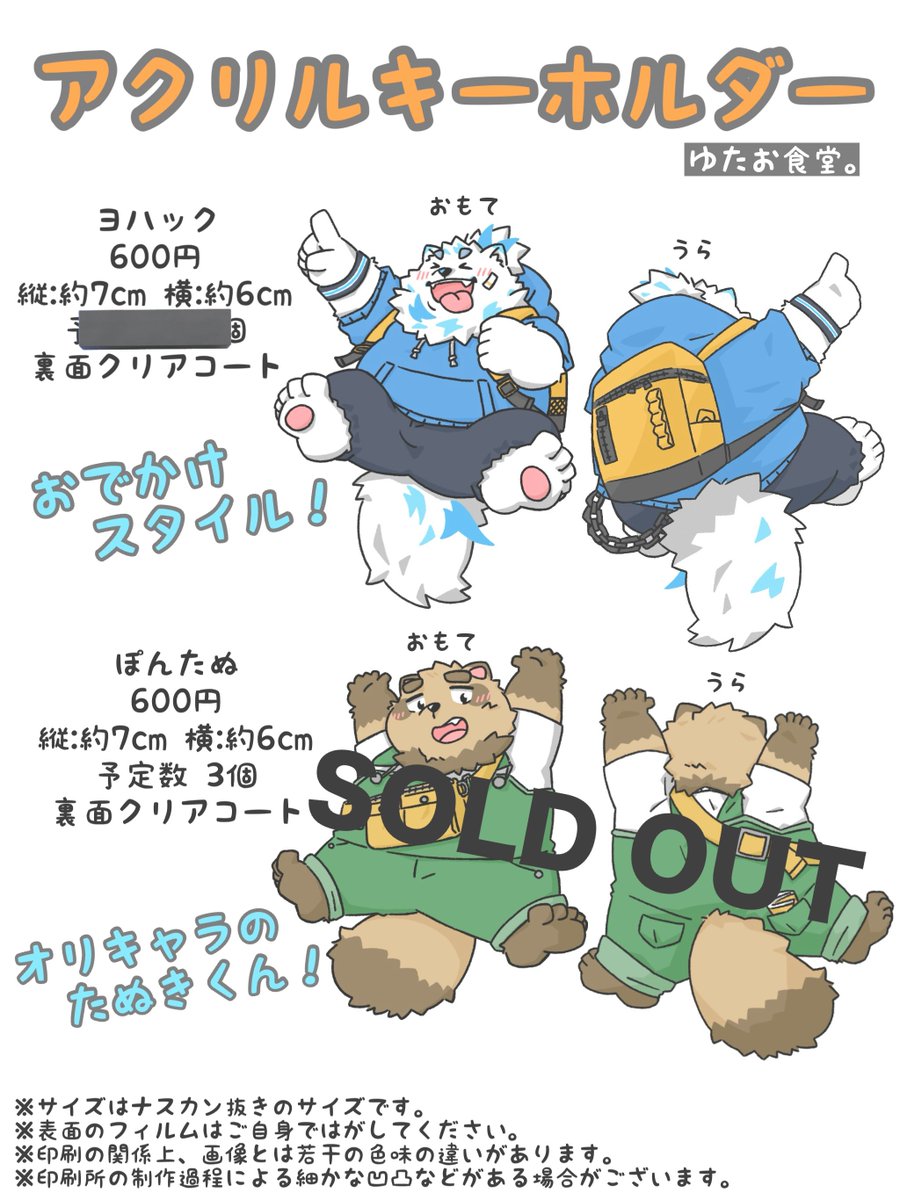 新春けもケットで頒布したこちらのグッズも少しだけ在庫があるので持って行きます！🙇‍♂️