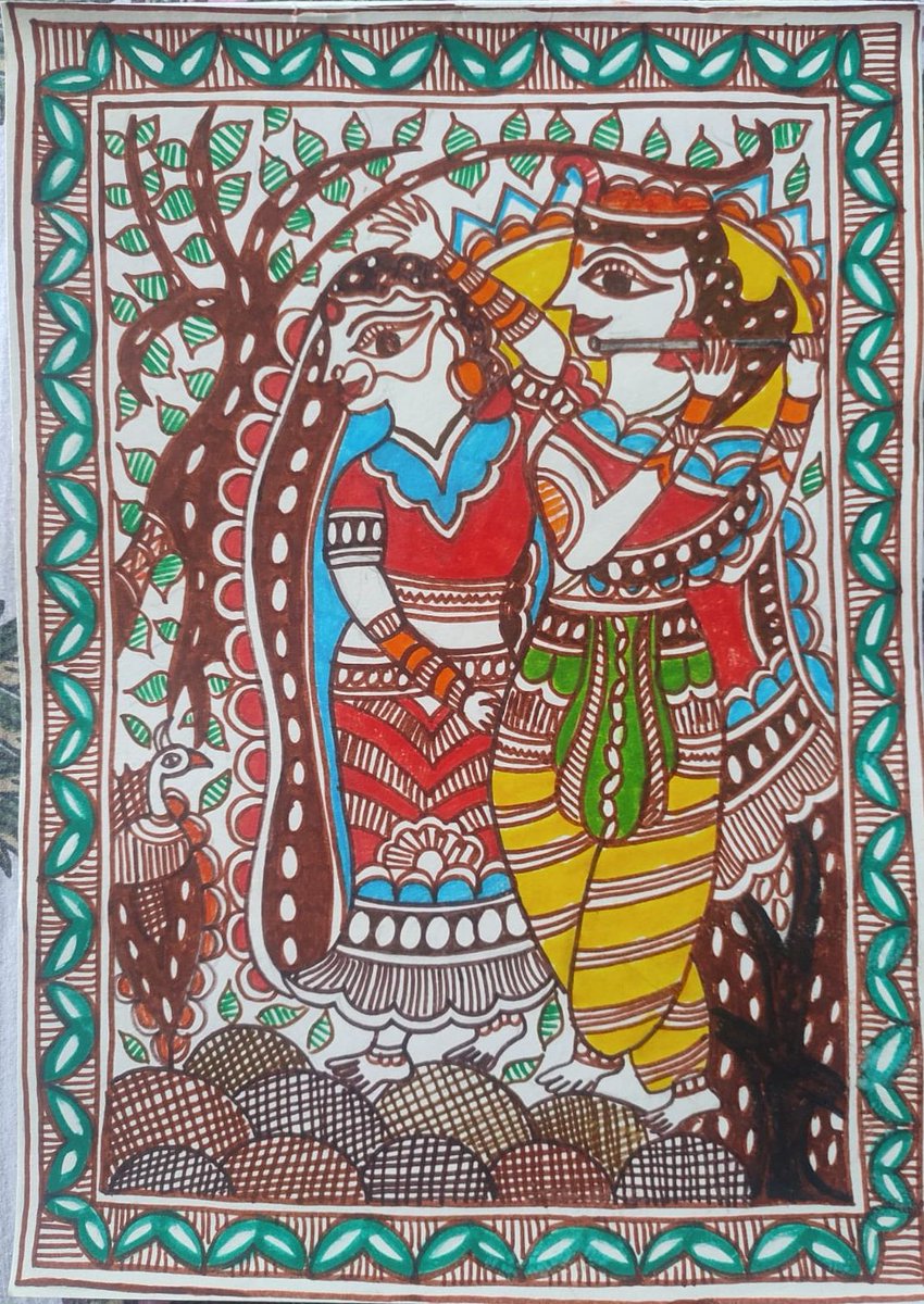 plantified16's tweet photo. Rekindling my love for art during the holidays 🎨❤️. 

No expertise, just passion 💕. 

#IndianArt 
#SpiritualArt 
#ArtFromTheHeart 
#DevotionalArt https://t.co/cwYF1QpjLx