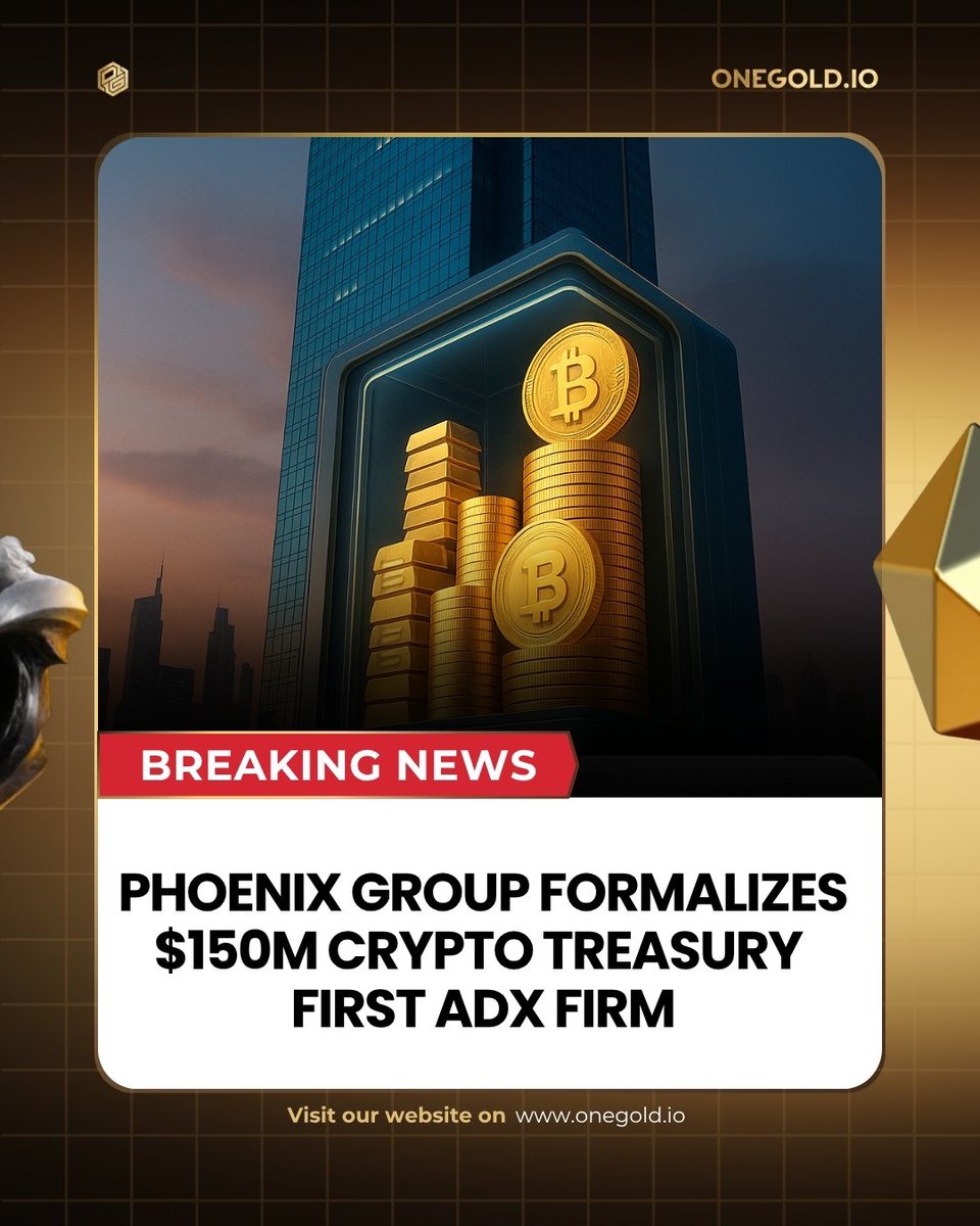 OneGold_io's tweet photo. Strategic moves in the digital asset space. Phoenix Group’s formalization of its crypto treasury is making waves, reflecting a new era of market confidence. 
#Crypto #DigitalAssets #MarketConfidence https://t.co/jtlRwXXlPg