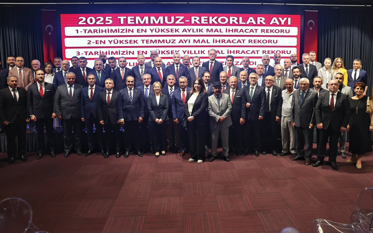 2025 yılı Temmuz ayında, aziz milletimizin alın teriyle yoğrulan üretim gücü ve müteşebbis ruhun bereketiyle, dış ticaretimizde müstesna bir muvaffakiyet elde edilmiştir.

Geçen yılın aynı ayına nispetle mal ihracatımızda kaydedilen %11’lik artışla kırılan en yüksek Temmuz ayı