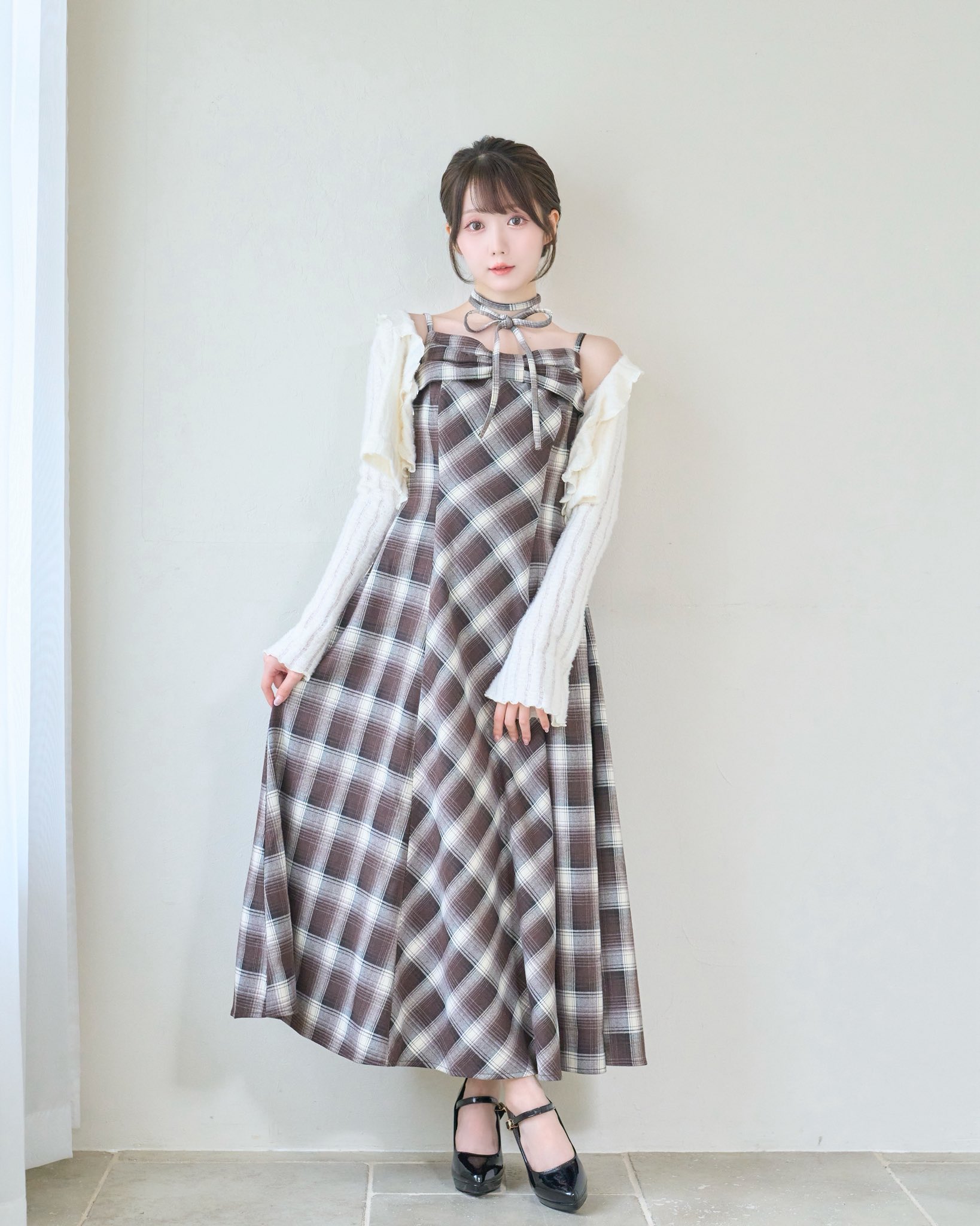 ロゼミュ　Rosé Muse ribbon pattern cami dress ribbon pattern cami dress – BUNNY APARTMENT
