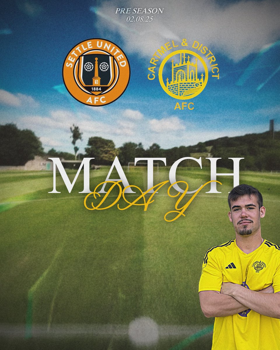Cartmel AFC (C) (@cartmelafc) on Twitter photo 𝓜𝓪𝓽𝓬𝓱𝓭𝓪𝔂
🆚 <a href="/SettleUnited/">Settle United AFC</a>
🕰️ 1:00pm & 3:00pm
🏟️ Bridge End
🏆 Pre Season Friendly
❤️💛🖤
#CartmelAfc 𝓜𝓪𝓽𝓬𝓱𝓭𝓪𝔂
🆚 <a href="/SettleUnited/">Settle United AFC</a>
🕰️ 1:00pm & 3:00pm
🏟️ Bridge End
🏆 Pre Season Friendly
❤️💛🖤
#CartmelAfc
