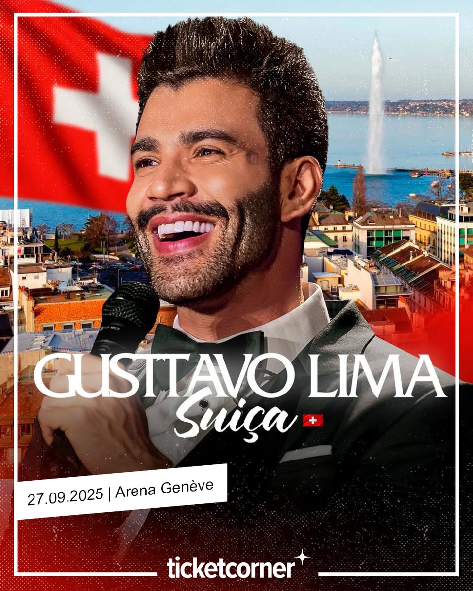 Der brasilianische Artist Gusttavo Lima wird am 27. September die Arena Genève mit seinen weltbekannten Hits und seiner feurigen Energie zum Beben bringen! 🕺🏽🌅

🎟️ Tickets sicherst du dir hier: brnw.ch/gusttavolima20…
?utm_medium=so&amp;utm_source=facebook