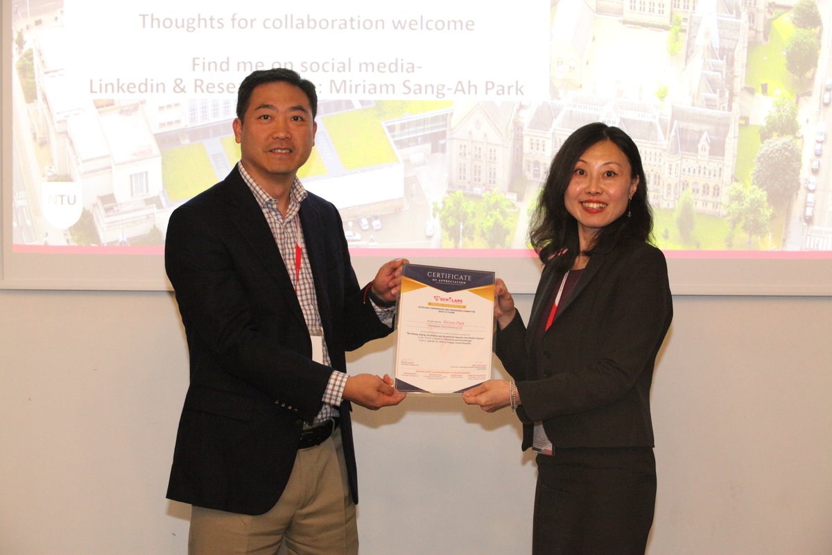 ConferenceAging's tweet image. 🌟 WCFA 2025 Glimpses

Honored to feature Dr. Miriam Park (Nottingham Trent Univ., UK) on “Re-thinking Ageing: Qualitative &amp;amp; Quantitative Inquiries into Positive Ageing”.

Her insights challenge how we view longevity &amp;amp; wellness.

🔗 scholarsconferences.com/aging-geriatri…

@ScholarsConfer1