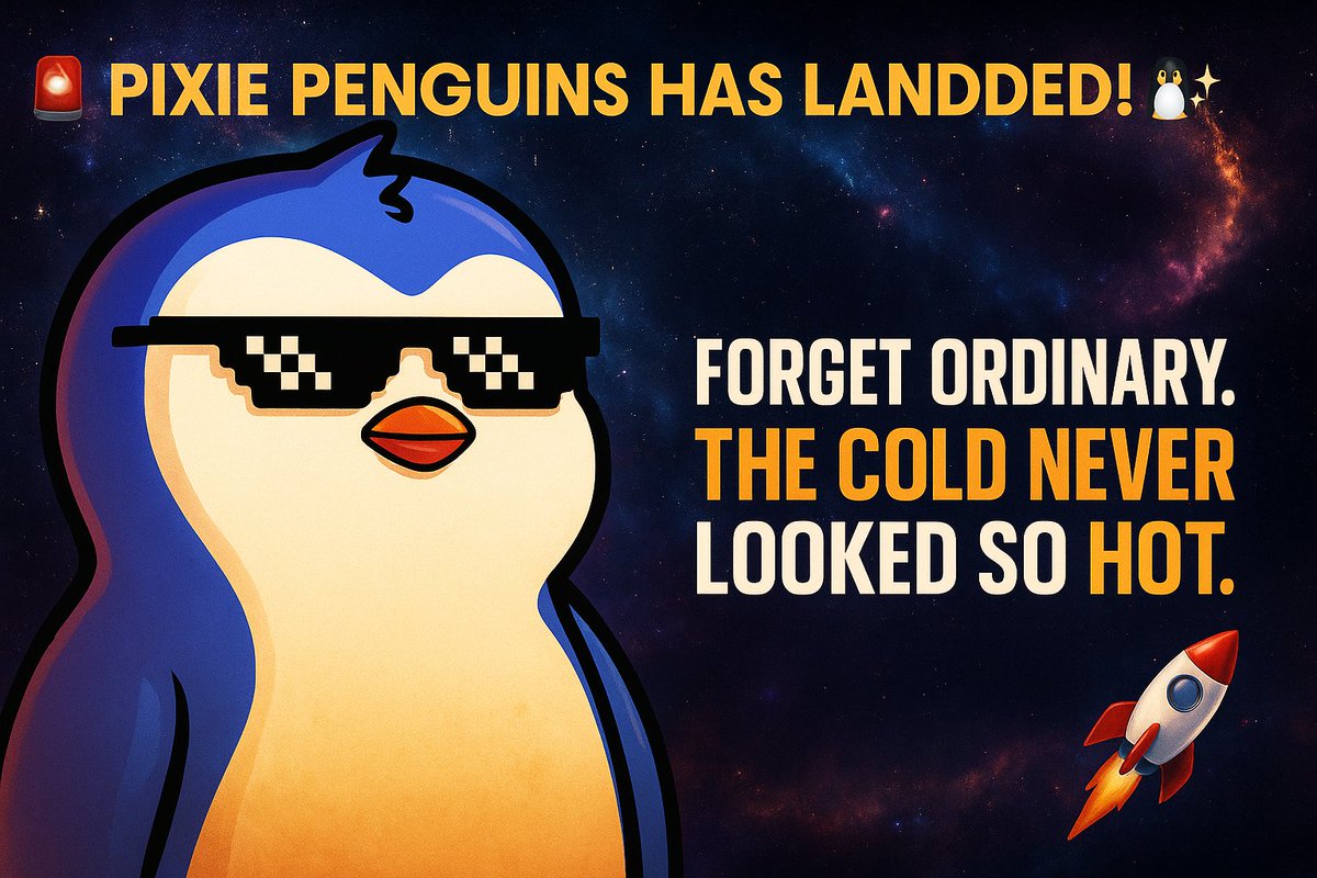 Pixie Penguins (@pixiepenguins) on Twitter photo BREAKING: A group of pixelated penguins just hijacked the Solana network. ๐ง๐ฃ
They're cute. They're cold.
And theyโre launching $PENJU like itโs 2099. ๐โ๏ธ
This ainโt your uncleโs meme coin.
๐ง AI-powered madness
๐ฎ Web3 games that slap
๐จ NFT drip colder than Antarctica
๐ BREAKING: A group of pixelated penguins just hijacked the Solana network. ๐ง๐ฃ
They're cute. They're cold.
And theyโre launching $PENJU like itโs 2099. ๐โ๏ธ
This ainโt your uncleโs meme coin.
๐ง AI-powered madness
๐ฎ Web3 games that slap
๐จ NFT drip colder than Antarctica
๐