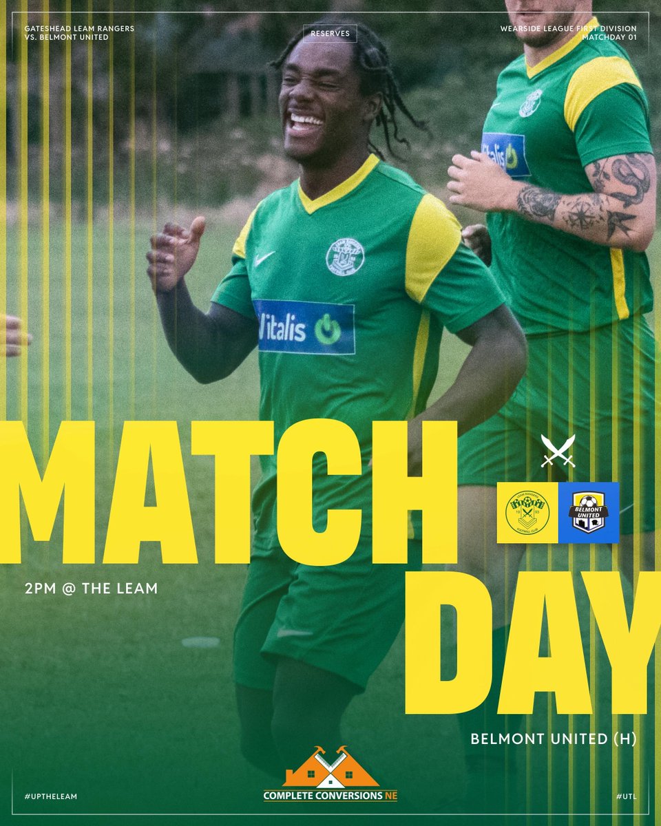 The reserves kick off the new season at home 

🆚 Belmont United 
🏆 Wearside League First Divison
⏰ 2PM KO
🏟️ The Leam, NE10 8LT
🎟️ £3/£1. You can also buy here app.fanbaseclub.com/Fan/SeasonTick… 

📸 Charlie Eaton | #UpTheLeam #UTL 🔰