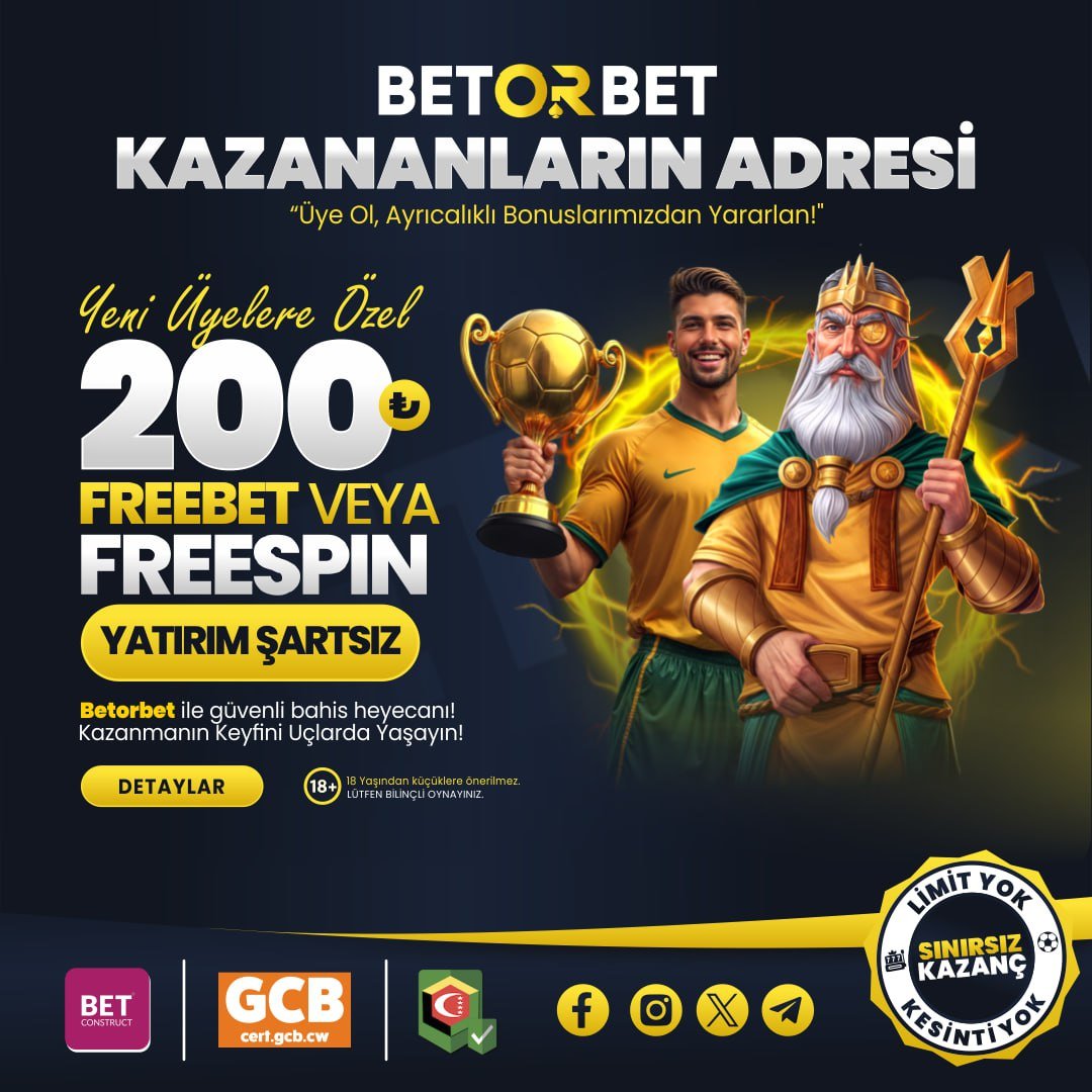🎁 YATIRIMSIZ BAŞLANGIÇ FIRSATI! 🎁

💸Yeni üyelere özel 200₺ değerinde #freebet veya #freespin seni bekliyor!

🎉#Betorbet'e katıl, yatırım yapmadan #bonus kazancını başlat!

👉  Güncel Giriş İçin tıkla tinyurl.com/bobgiris