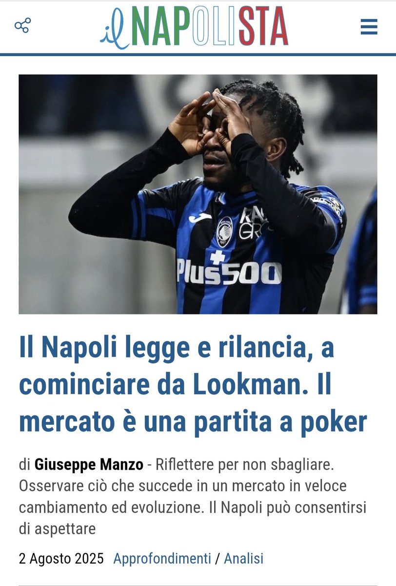 giuseppe manzo (@peppemanzo) on Twitter photo Gestire e osservare per piazzare gli ultimi 2-3 colpi. Sul <a href="/napolista/">il Napolista</a>
ilnapolista.it/2025/08/il-nap…
#Napoli #AntonioConte #Raspadori #Lookman #ForzaNapoliSempre Gestire e osservare per piazzare gli ultimi 2-3 colpi. Sul <a href="/napolista/">il Napolista</a>
ilnapolista.it/2025/08/il-nap…
#Napoli #AntonioConte #Raspadori #Lookman #ForzaNapoliSempre