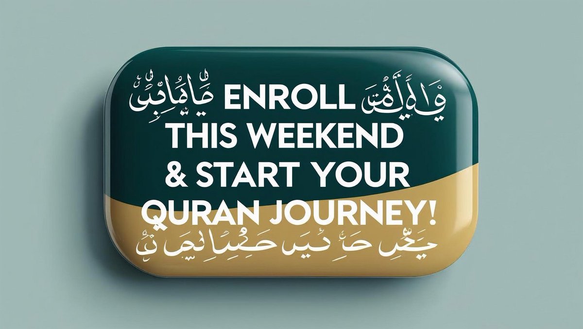 online_qurann's tweet image. The weekend is here, and it's the perfect time to secure your spot for a transformative Quranic journey! ✨ Don't delay your child's spiritual growth or your own. Enroll today and start next week!
 #SecureYourSpot #OnlineClassesOpen #StartLearning #LastChance #OnlineQuran #Quran