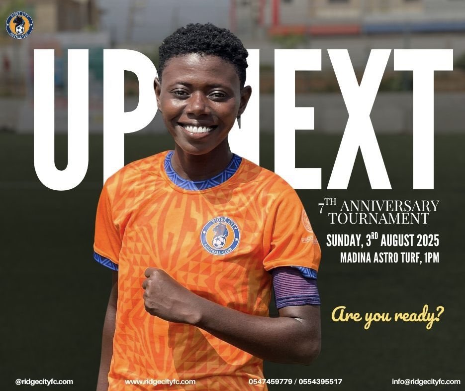 RidgeCityFC's tweet image. 𝐊𝐢𝐜𝐤𝐢𝐧𝐠 𝐎𝐟𝐟 𝐀𝐮𝐠𝐮𝐬𝐭 𝐢𝐧 𝐒𝐭𝐲𝐥𝐞! 

This weekend, we celebrate 7 years of Ridge City FC with our Anniversary Tournament! 

Former players, current stars, future talents, all on one pitch. 🔥

🗓 Sun, 3rd Aug 2025
📍 Madina Astro Turf
⏰ 1PM

#7YearsIn #RCFC 🥳