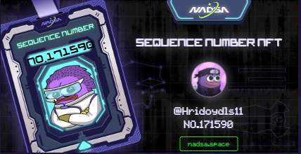 Hridoydls11's tweet photo. > mint --sequence NFT 
> sequence number minted 
> onboarding complete to One // https://t.co/fvEbmPPmko 
>> welcome to @0xNADSA 

"In the beginning, there were only a few. The Monadverse is vast, but I was here first.” https://t.co/1GvPdkW6ze https://t.co/J8GkBfu2yc