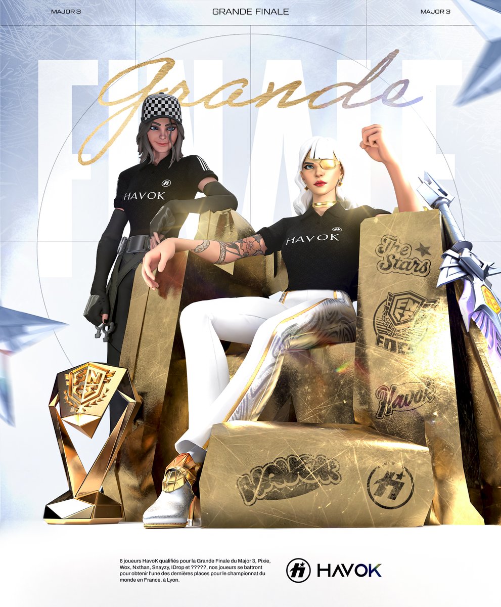 JOUR DE GRANDE FINALE 🏆

La finale des FNCS commence aujourd'hui 🤩

On aura aussi un nouveau joueur à vous annoncer, et notre nouveau maillot à vous présenter 👀

Début du stream à 15H ! #HVKWIN